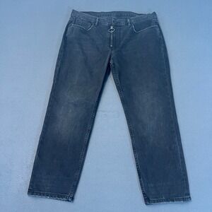 Allsaints Track Boyfriend Jeans Women's Size 31W Ring Zipper Straight Grey Black